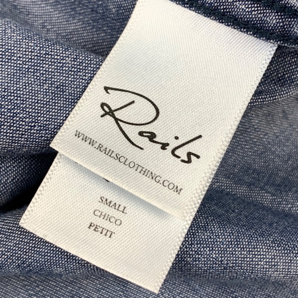 Rails Chambray Star Pattern Button Up Tencel Lyoc… - image 7